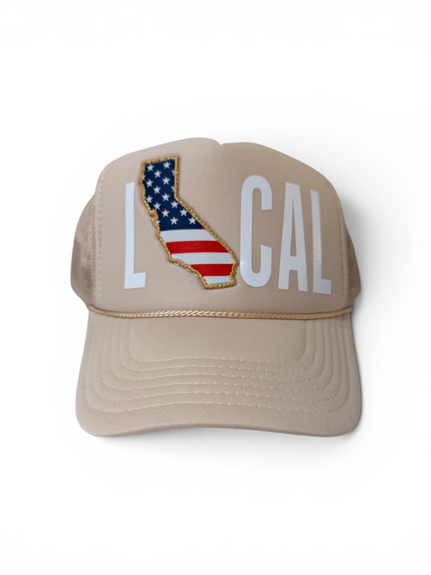 LOCAL CAL trucker hat black side view