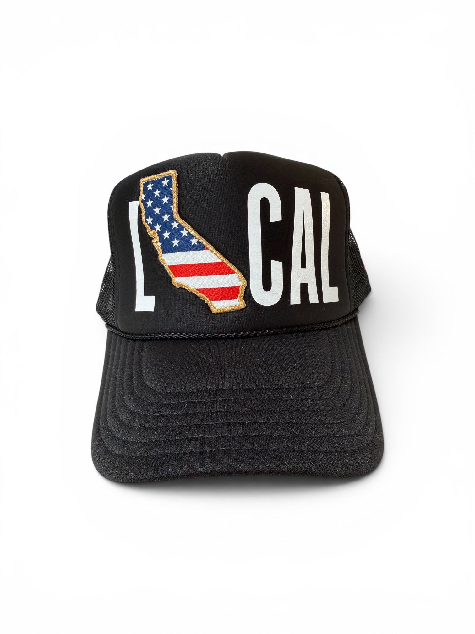 LOCAL CAL trucker hat navy side view