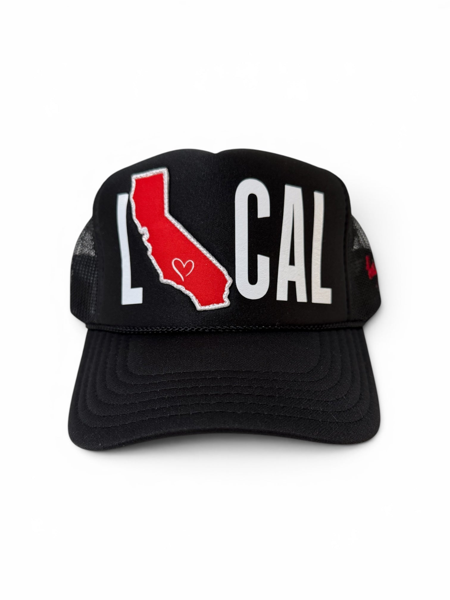 LOCAL CAL trucker hat black front view