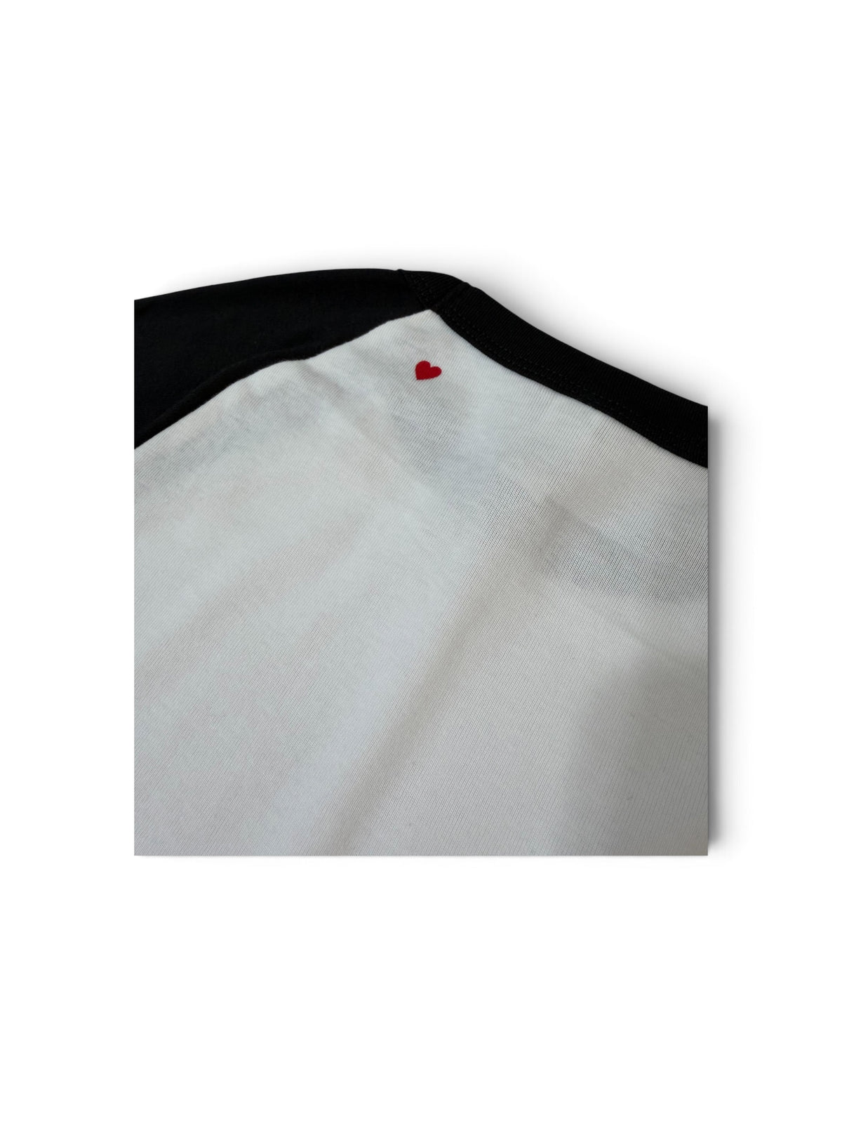 Local Love Women's Micro Baby Tee in White with Black Short Sleeve